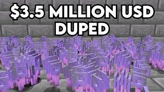 Duping on a Pay-To-Win Minecraft Server ($3,500,000 USD)