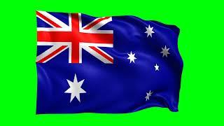 Australia Waving Flag Green Screen Animation | 3D Flag Animation | Royalty-Free