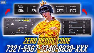 3.2 UPDATE  Best Zero Recoil Sensitivity CODE & Settings for Pubg Mobile/BGMI in 2024