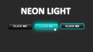 Neon Light Button Animation CSS