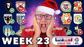 2024/25 League 2 - Matchday #23 Predictions