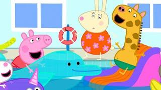 Inflatables Fun At The Indoor Swimming Pool!  | Peppa Pig Official Full Episodes