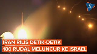 Iran Rilis Video Detik-detik Peluncuran 180 Rudal ke Israel, Suara Menggelegar!