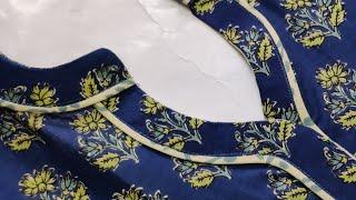 New Collar Neck Design with V Placket || collar neck design || Easy Cutting and Stitching