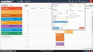 Creating a Study Timetable with ExamTime