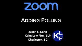 Zoom How to Add Polling