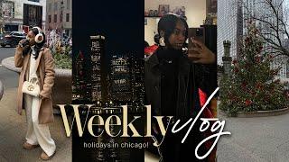 weekly vlog | spending the holidays in Chicago + shopping + unboxing gifts!