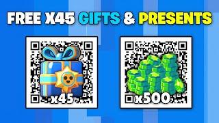 FREE!  x45 RANDOM GIFTS  PRESENTS QR CODE | BRAWL STAR QR CODE 2024 | BRAWL STARS NEW UPDATE