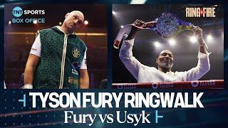  Tyson Fury's INCREDIBLE ringwalk before facing Oleksandr Usyk at #RingOfFire  #FuryUsyk 