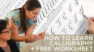 How to Create and Learn Modern Calligraphy - A Guide for Beginners + Free Worksheet