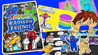 레인보우 프렌즈 먹방 9가지 게임책 만들기 Rainbow Friends Mukbang 6 Game Book