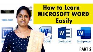 How to Learn Microsoft Word Easily / എങ്ങിനെ Microsoft word എളുപ്പത്തിൽ പഠിക്കാം / PART 2  /  2021