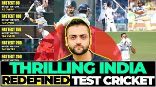 THRILLING India has REDEFINED TEST Cricket with FASTEST 50, 100, 150, 200, 250 | India vs Bangladesh