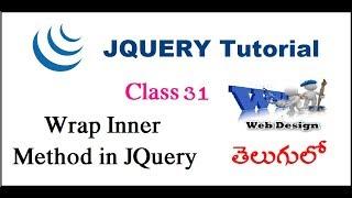 What is WrapInner method in JQuery Telugu | VLR Training Class 31