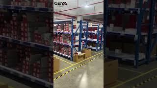 Geya Electric's tidy and organized warehouse