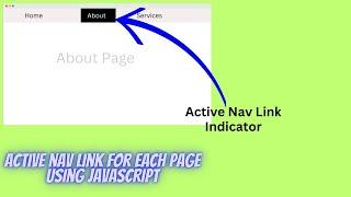 How to Make Navigation Links Active for Each Page Using JavaScript