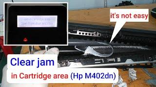 How to clear jam in cartridge are