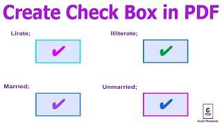 How to Create a Check Box Field in a PDF File using Foxit PhantomPDF