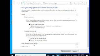 Configuring Advanced Sharing Settings