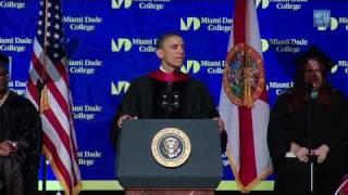 President Obama Delivers Commencement Address at Miami Dade College