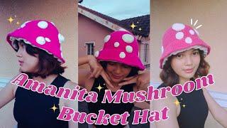 Crochet with me: Amanita Mushroom Bucket Hat | Tagalog