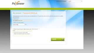 How to reset your Payoneer account password