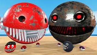 Pacman vs Robot Monsters Compilation | Walking Robot Pacman & Spider Robot vs Shredder Robot Monster