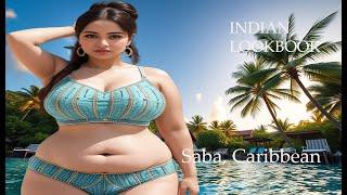 4K AI ART Indian Lookbook Beauty Video - Saba, Caribbean Beauty