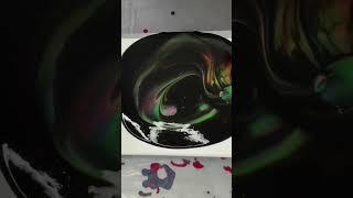 Wow! Beautiful Neon Galaxy Pour Painting - Short