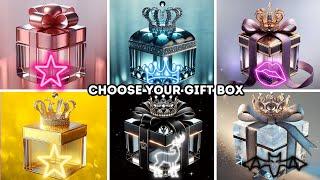 Choose your gift box||6 gift box challenge|| Pink🩷 Blue Purple Yellow Black White