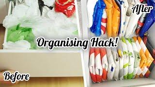 Organising Hack - Folding Carrier Bags