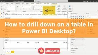 How to drill down on a table in power BI