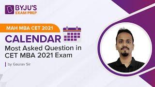 CALENDER | Most Asked Questions | MAH CET MBA 2021 ​| Gourav Gupta | BYJU'S Exam Prep