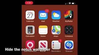 IOS shrink to hide notch wallpaper trick