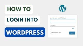 How to login WordPress admin - How to login WordPress dashboard
