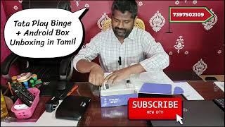 Tata Play Binge + Android Box Unboxing in tamil |NEW DTH