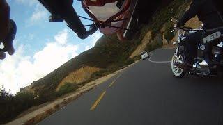 Chasing some bikers down Chapman's Peak