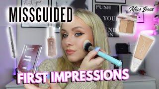 Trying MISSGUIDED BEAUTY makeup for the first time!  Full makeup | First impressions  MISS BOUX