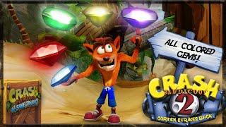 Crash Bandicoot 2 (N. Sane Trilogy) - All 5 Colored Gems 