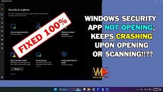 How to Fix Windows Security Not Opening, Crashing or its Service Can't be Started in Windows 11 & 10