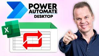 How to loop through each row in Excel - Power Automate Desktop Tutorial