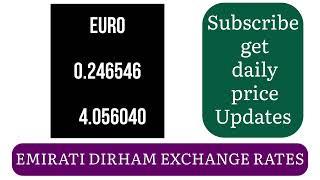 Uae dirham exchange rates 19 August 2024 uae currency 1 dirham United Arab Emirates Currency