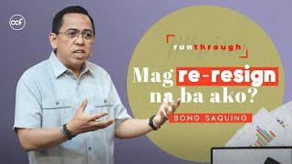 Know God's Will, Be Consecrated | Bong Saquing | Run Through