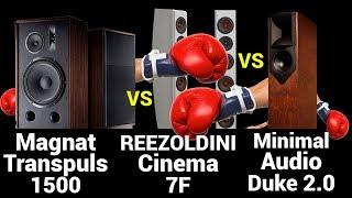 Битва: Magnat Transpuls 1500 vs REEZOLDINI Cinema 7F vs Minimal Audio