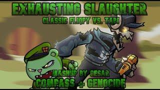 Exhausting Slaughter [Compass + Genocide (Ft. Genocide V1) | Classic Fliqpy vs. Tabi] FNF Mashup