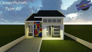 Desain Rumah Minimalis  Type 42 pada tanah 7 X 12 m