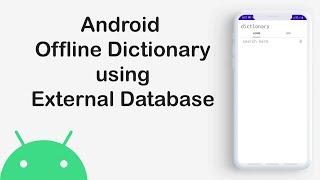 Android Dictionary tutorial part 2