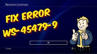 How To Fix PS4 Error WS-45479-9