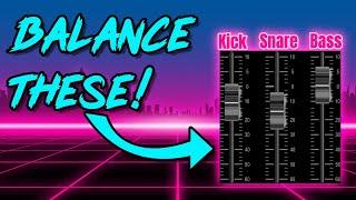 Do this to set your initial kick, snare and bass balance like a boss! (Synthwave tutorial)