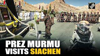 President Murmu visits Siachen Base Camp in Ladakh, interacts with Army troops